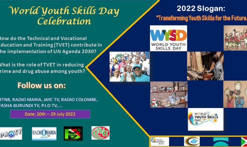 World Youth Skill Day, Media Sensitization Days – Community Outreach Burundi