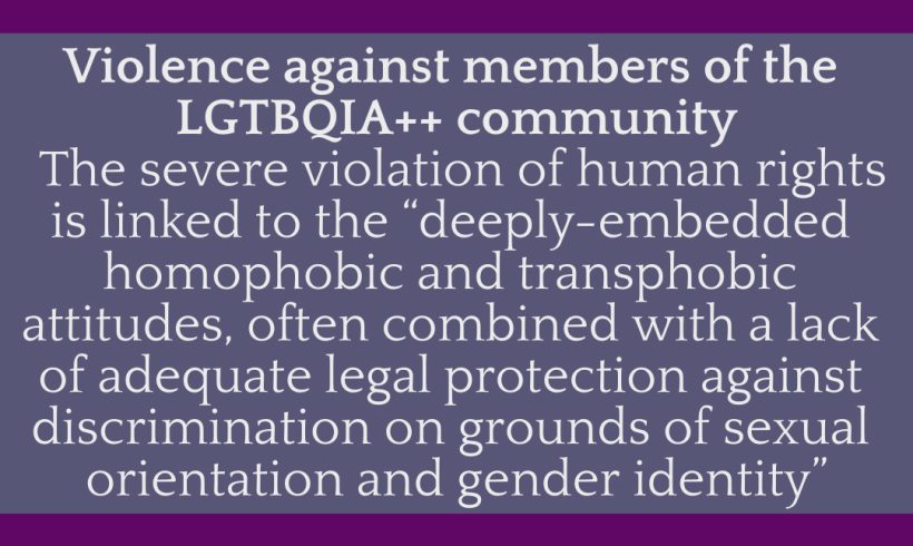 16 Days of Activism – End violence against the LGBTQIA++ Community