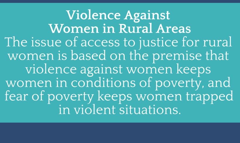 16 Days of Activism – Gender-Based Violence against Women in Rural Areas