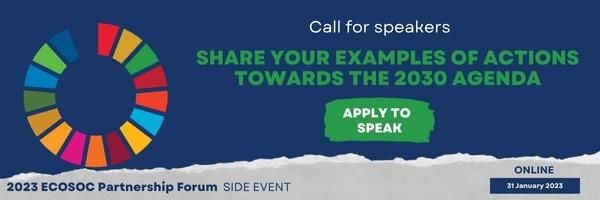 VNGOC: Call for Speakers: Side event at the 2023 ECOSOC Partnership Forum VNGOC: Call for Speakers: Side event at the 2023 ECOSOC Partnership Forum