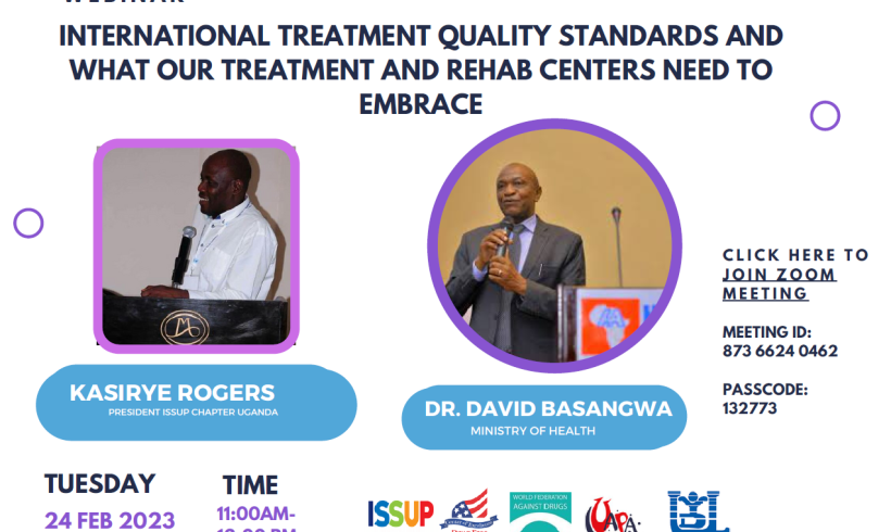 Webinar on International Treatment Quality Standards and What Our Treatment and Rehab Centres Need to Embrace