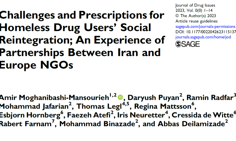 Published Research: Challenges and Prescriptions for Homeless Drug Users’ Social Reintegration Published Research: Challenges and Prescriptions for Homeless Drug Users’ Social Reintegration