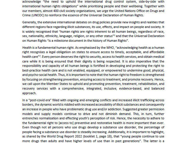 Open Letter to Ghada Waly – signed by 130+ organisations – Promoting Evidence-Based and Equal Healthcare as a Human Right