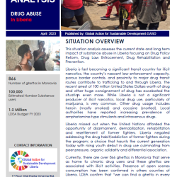 Situation Analysis of Drug Abuse in Liberia by Global Action for Sustainable Development