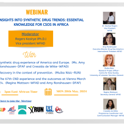 Upcoming: Webinar on “Insights into Synthetic Drug Trends: Essential Knowledge for CSOs in Africa” – May 20th, 2024, 14.00 CEST