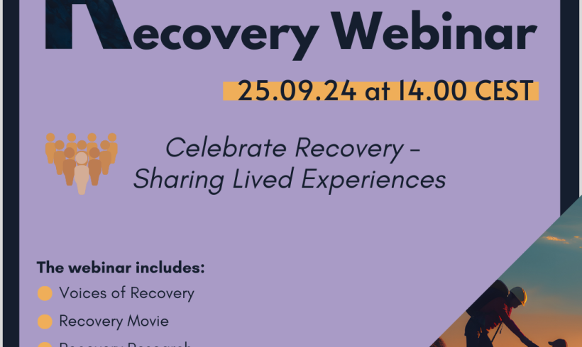 Webinar on Recovery – September 25th at 14.00 CEST Webinar on Recovery – September 25th at 14.00 CEST