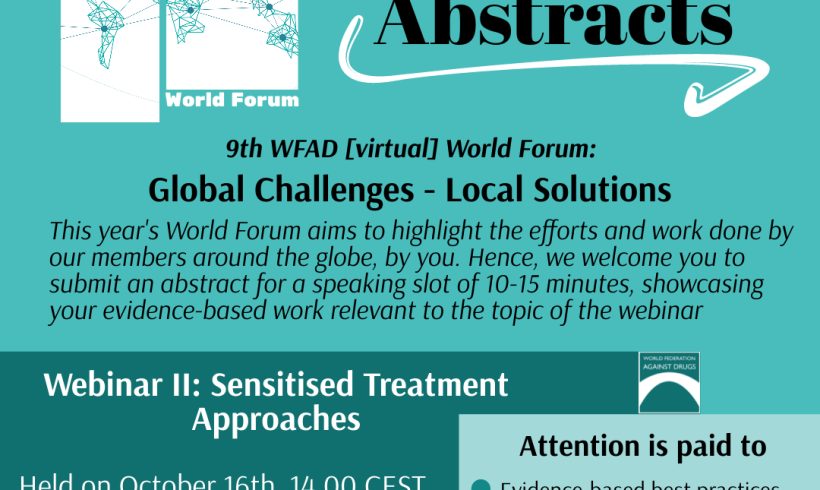 Call for Abstracts by October 3rd: Webinar on Sensitised Treatment – 16/10/24 Call for Abstracts by October 3rd: Webinar on Sensitised Treatment – 16/10/24