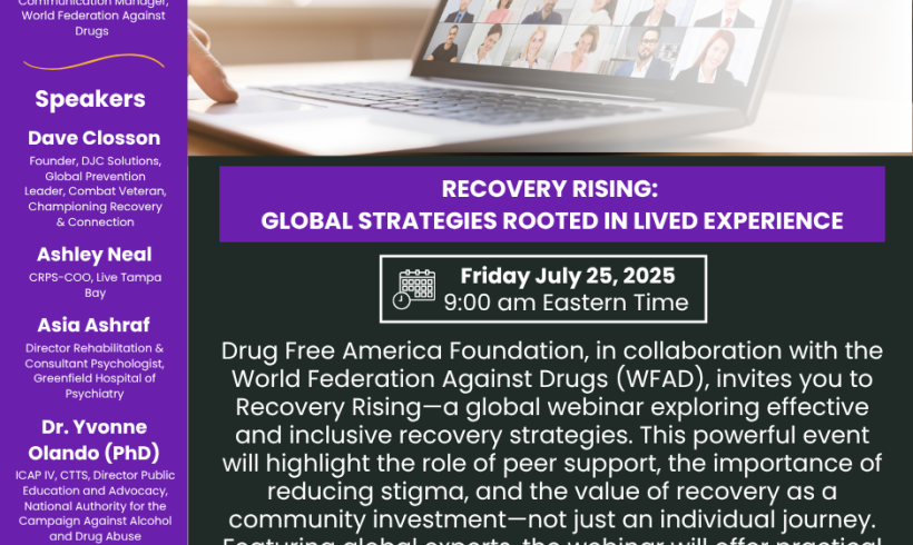 Invitation to Webinar: “Recovery Rising – Global Strategies Rooted in Lived Experience”, July 25th at 15.00 CEST Invitation to Webinar: “Recovery Rising – Global Strategies Rooted in Lived Experience”, July 25th at 15.00 CEST