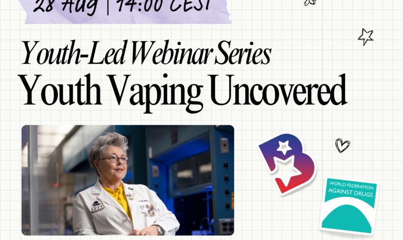 Upcoming Youth-Led Webinar: Youth Vaping Uncovered 28 Aug, 14:00 CEST