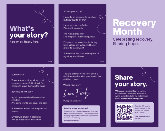 Recovery Month – What’s your story? by Tracey Ford Recovery Month – What’s your story? by Tracey Ford